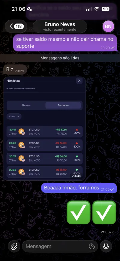 Depoimento: lucro de R$57 e R$56